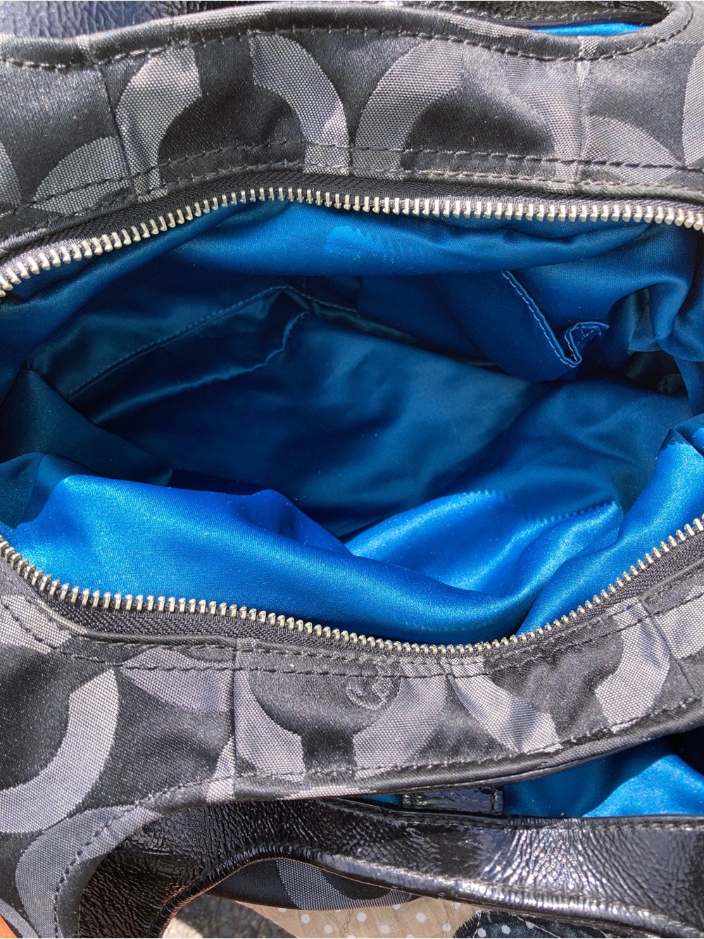 Coach Black & Charcoal Signature Hobo Bag - Picture 11 of 12